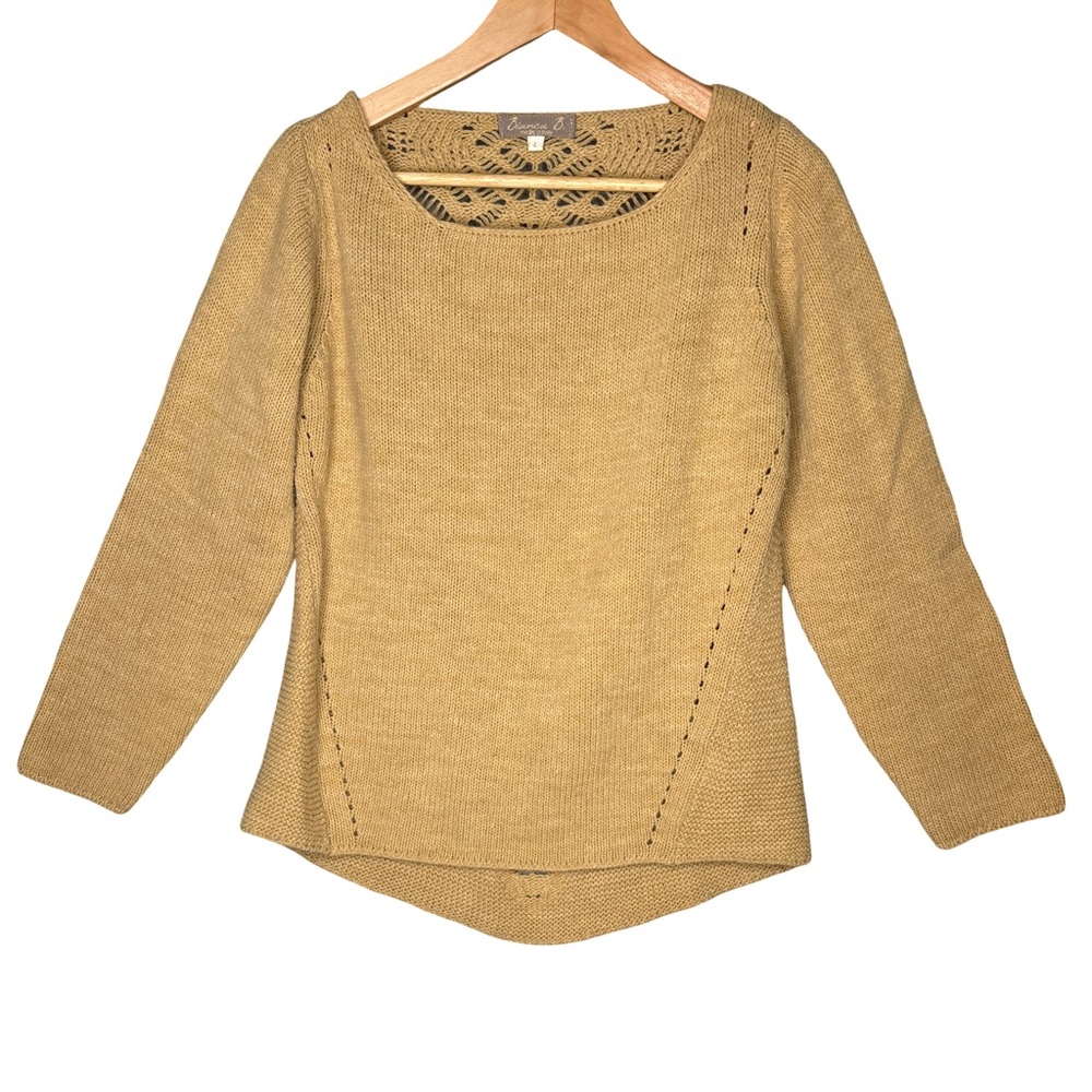 Elegant Tan 🧥 Women's Pullover Sweater Large